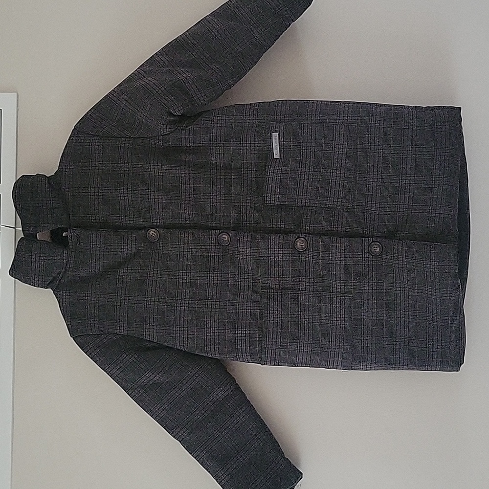 NWT Kids My Little Cozmo Wales‎ Coat Puffer Cocoon Style Plaid 10Y Wool Blend